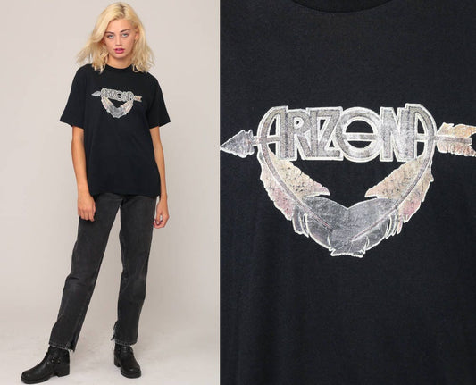 80s Arizona Arrow Travel Graphic T-Shirt Cotton Unisex Large