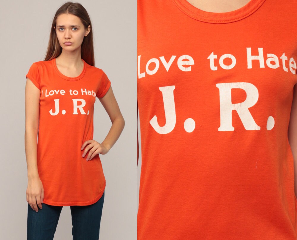 80s Dallas TV Show Graphic T-Shirt I Love to Hate JR Small Medium