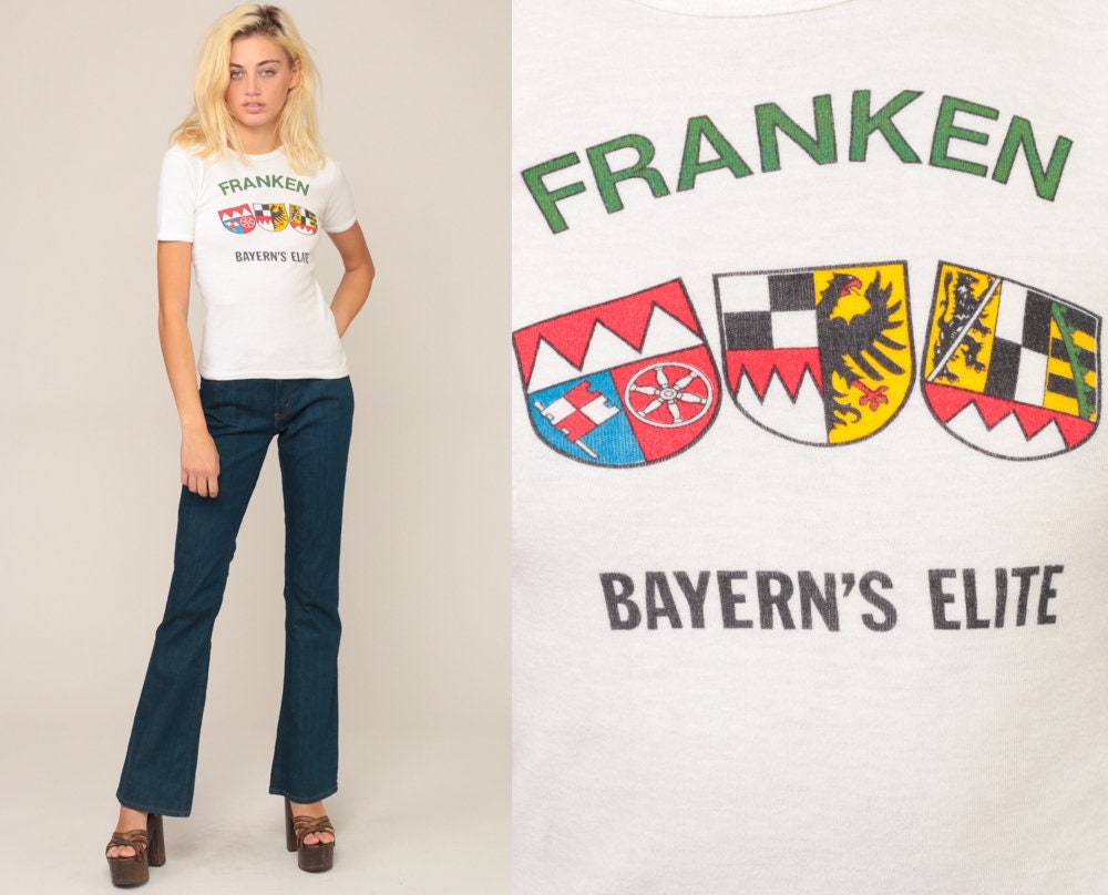 80s Franken Bayern's Elite Germany Graphic T-Shirt Cotton Extra Small