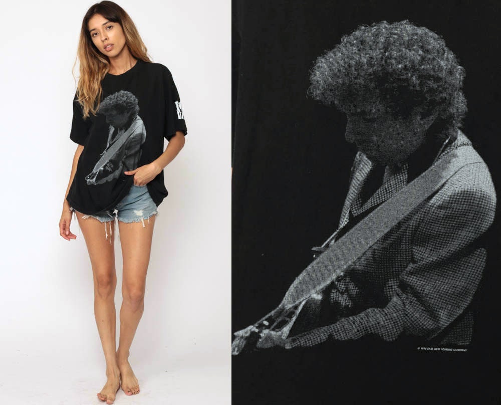 Bob Dylan 1994 Tour T Shirt Black Cotton Graphic Tee Extra Large