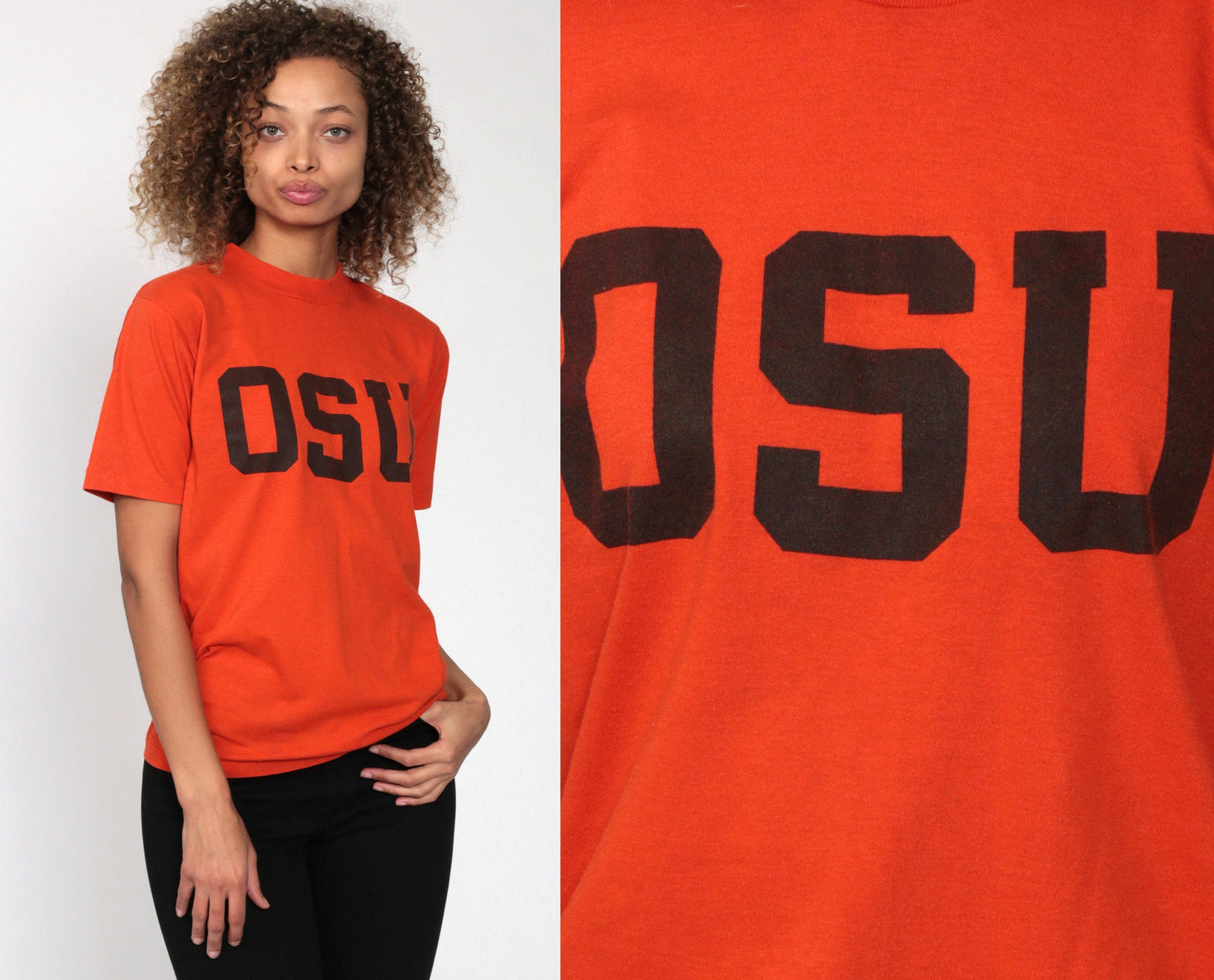 90s Oklahoma State University OSU Cowboys Orange Graphic Tee Extra Small XS