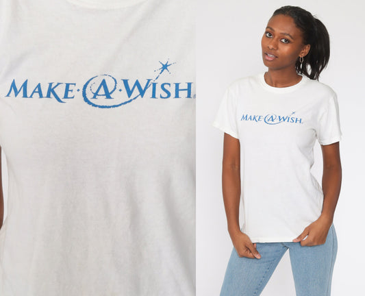 90s Make A Wish Foundation Graphic Tee Cotton Small