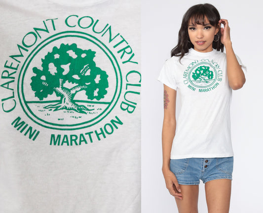 70s Claremont Country Club Mini Marathon Single Stitch Tee White Extra Small