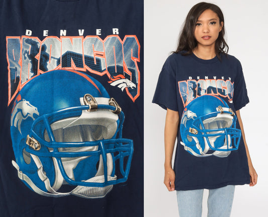 90s Denver Broncos NFL Football T-Shirt Vintage Starter Medium Large