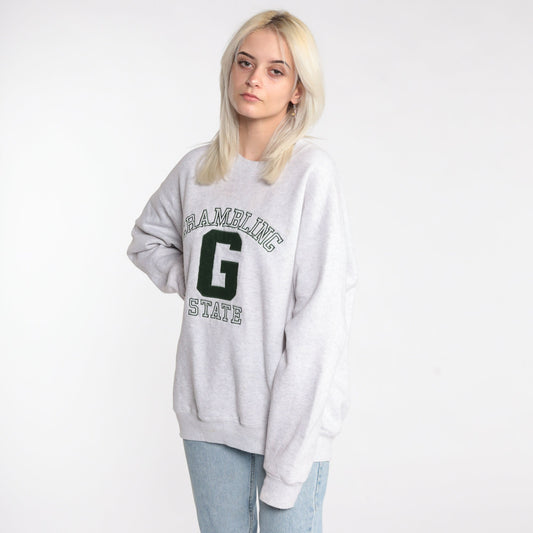 90s Grambling State University Louisiana Graphic Sweatshirt Large