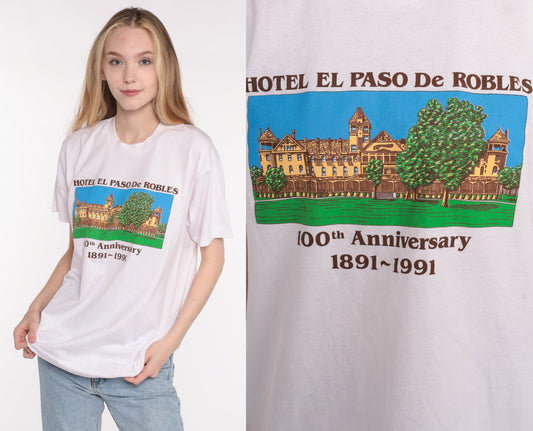 90s Hotel El Paso De Robles California Graphic T-Shirt Single Stitch Medium