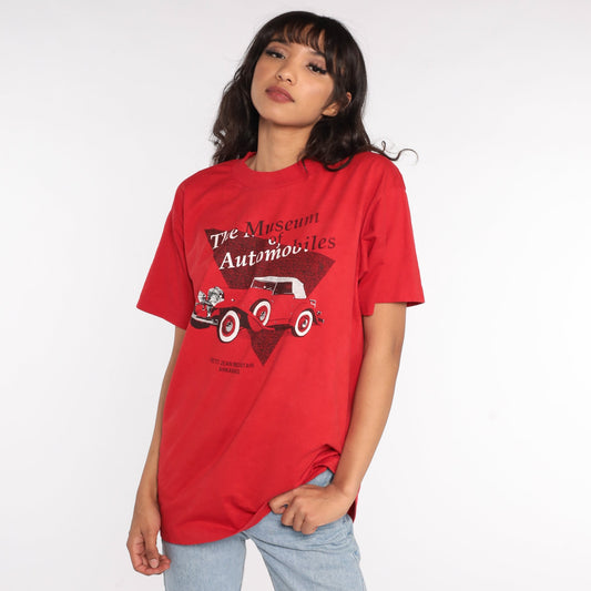 80s Museum of Automobiles Petit Jean Mountain Graphic T-Shirt Cotton Medium