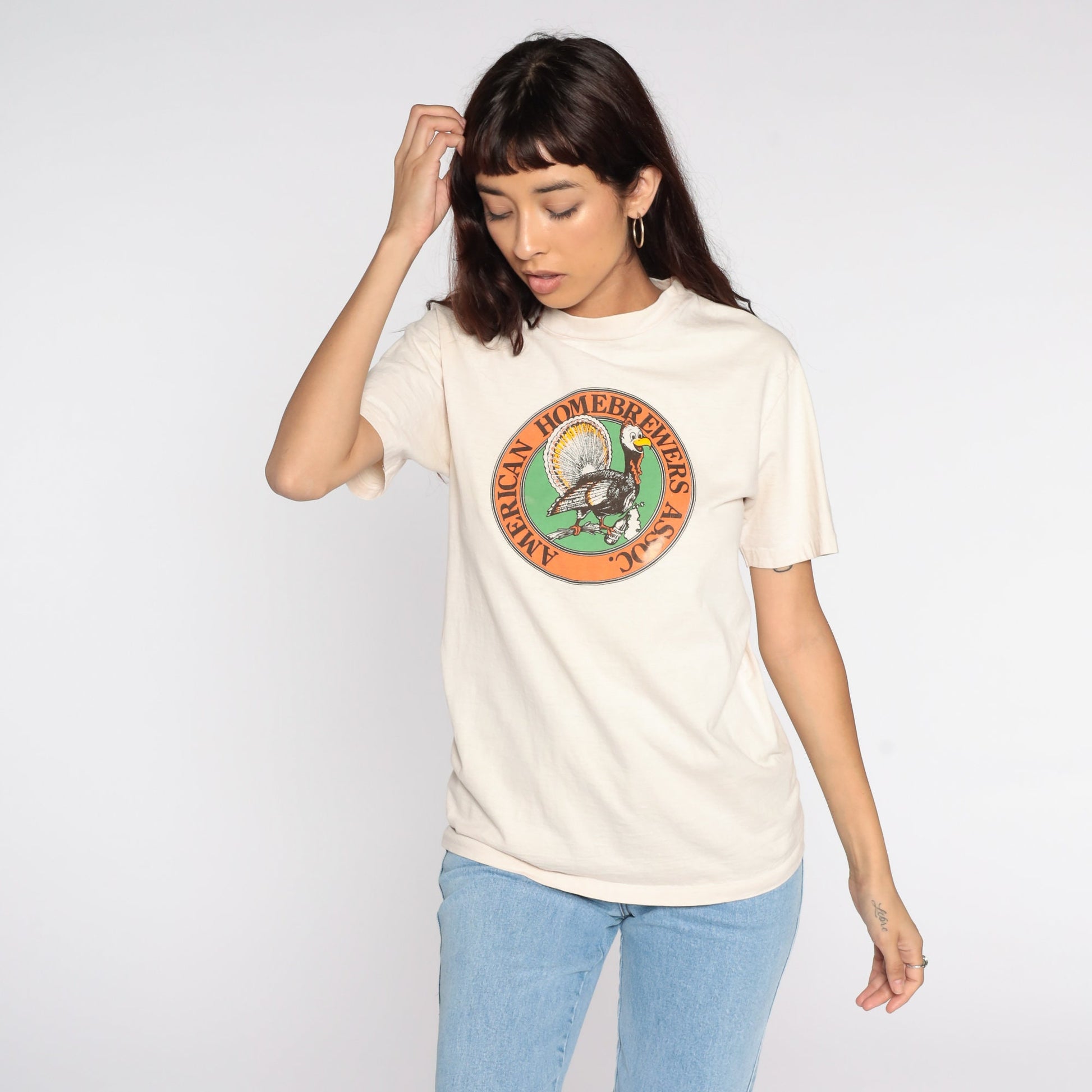 80s American Homebrewers Association Graphic Tee Cotton Small