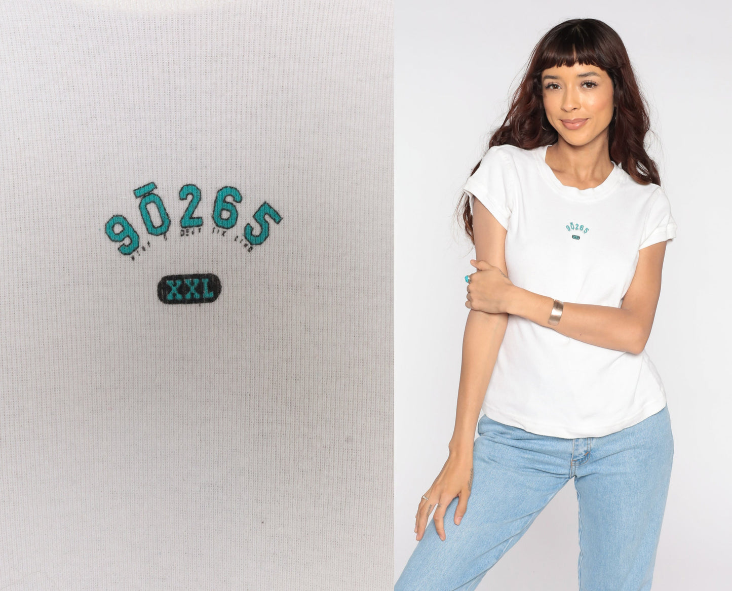 90s Malibu California Zip Code 90265 Graphic Baby Tee Small