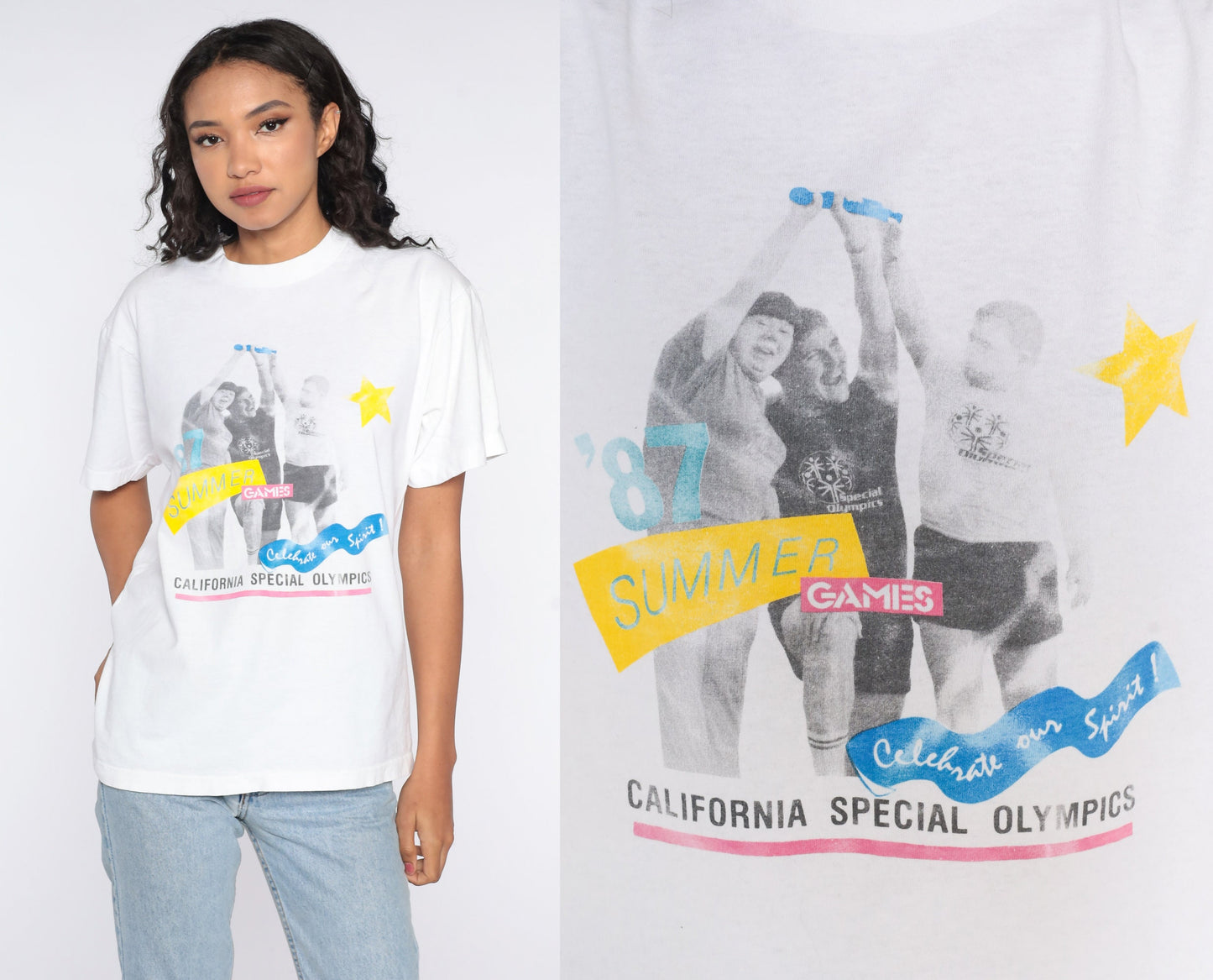 1987 California Special Olympics Summer Games Graphic T-Shirt Large