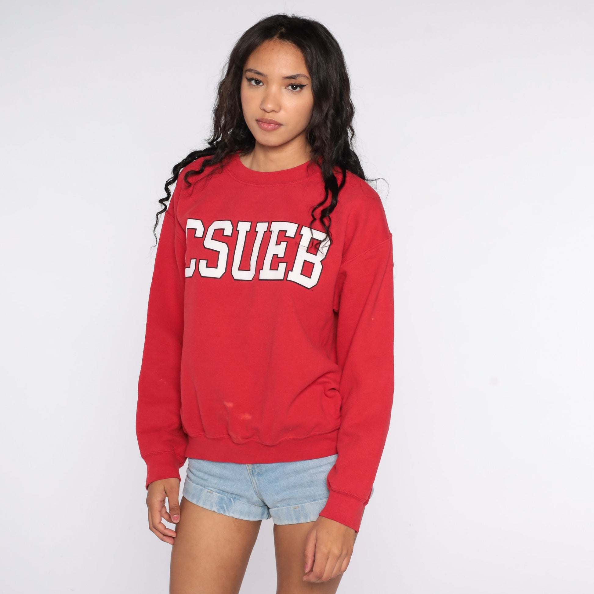 00s CSUEB California State University East Bay Red Sweatshirt Medium