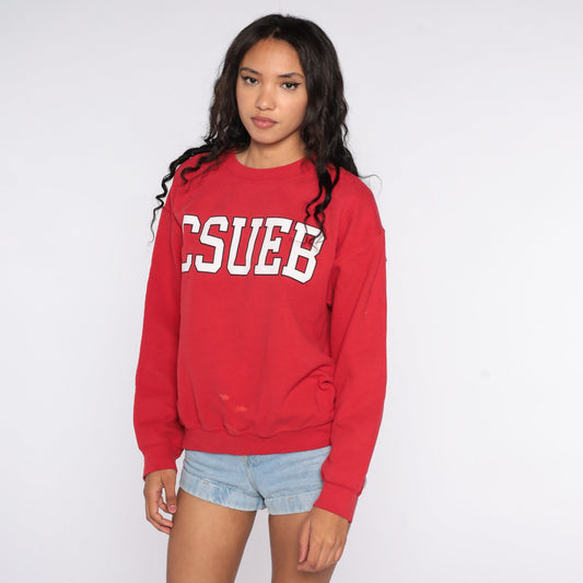 00s CSUEB California State University East Bay Red Sweatshirt Medium