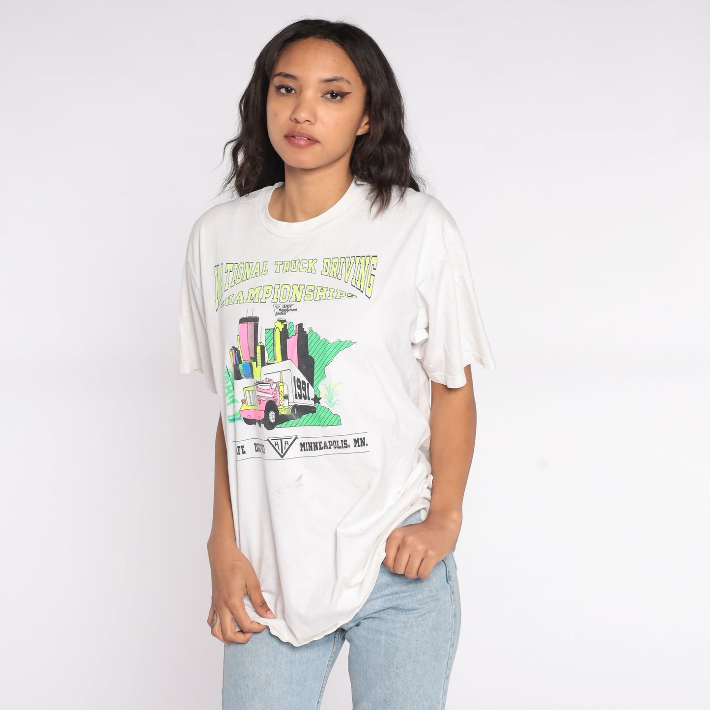 1991 National Truck Driving Championship Graphic T-Shirt Minneapolis Medium