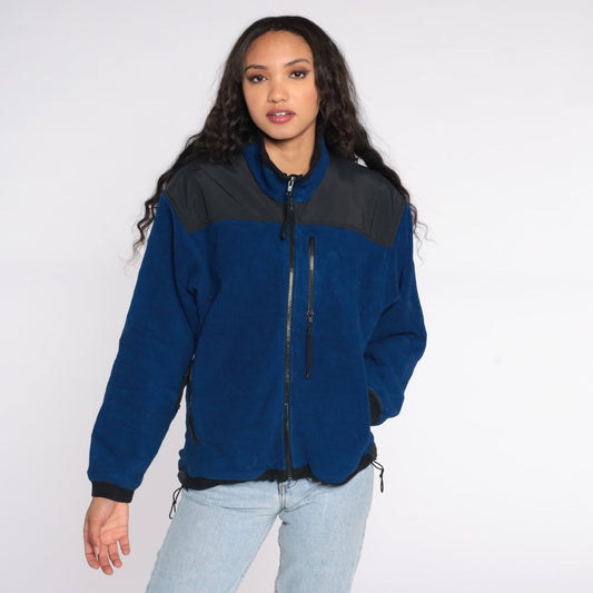 90s REI Navy Fleece Zip Jacket Extra Small XS