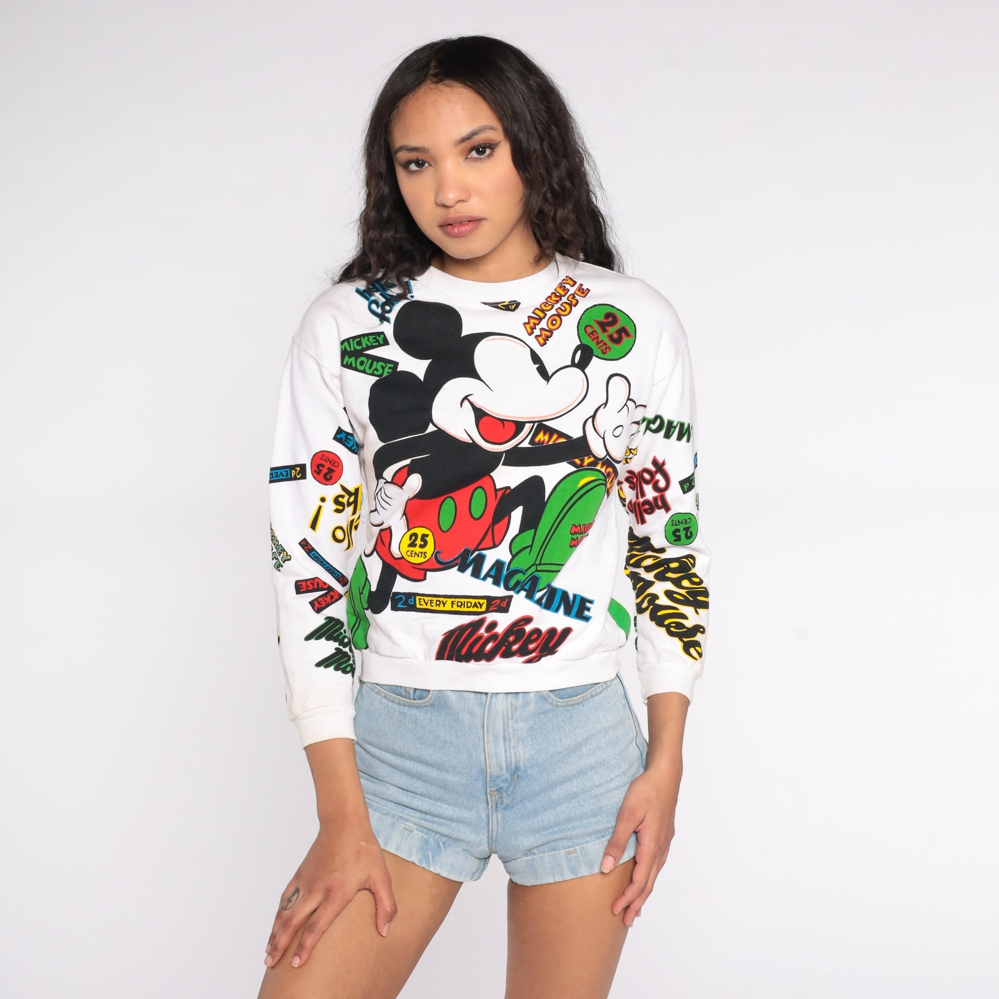 90s Mickey & Co Disney Sweatshirt Mickey Mouse Cartoon Graphic Small