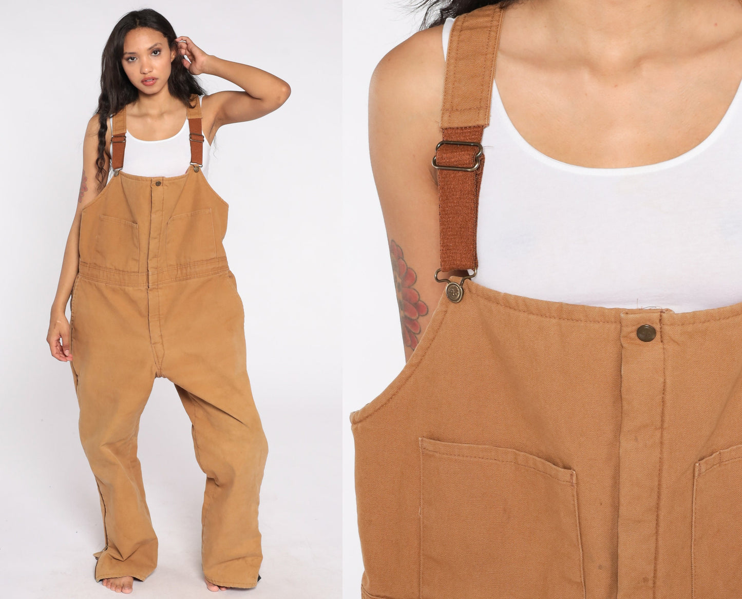 90s Walls Blizzard Pruf Insulated Workwear Overalls Brown Tall Extra Large