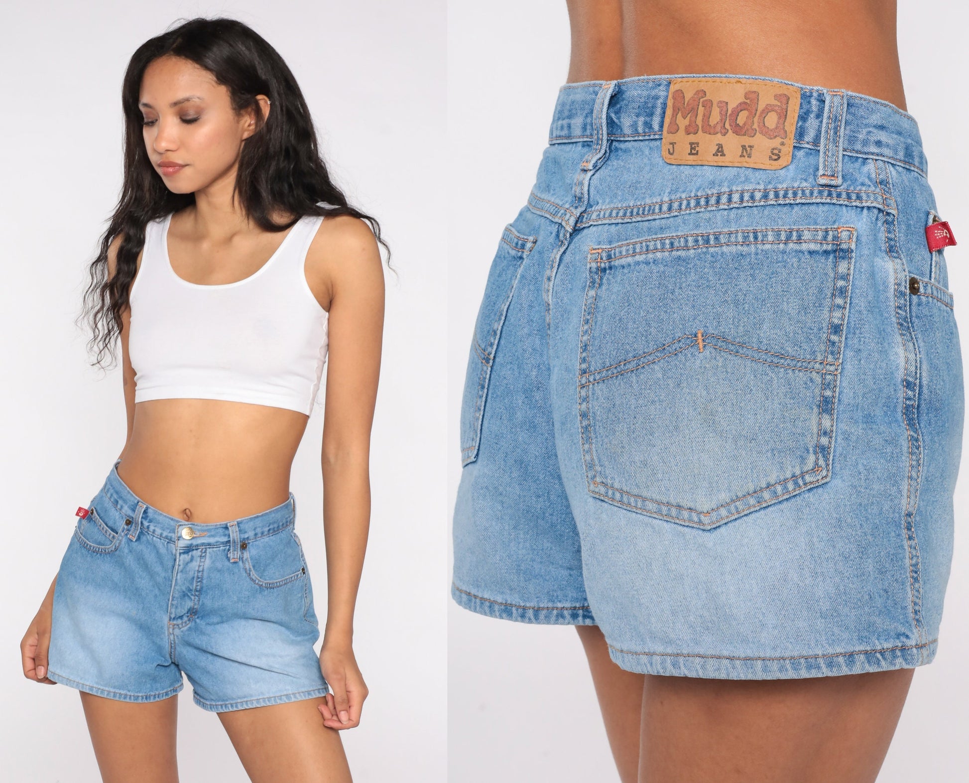 Y2K Mudd Mid Rise Blue Denim Shorts Small S