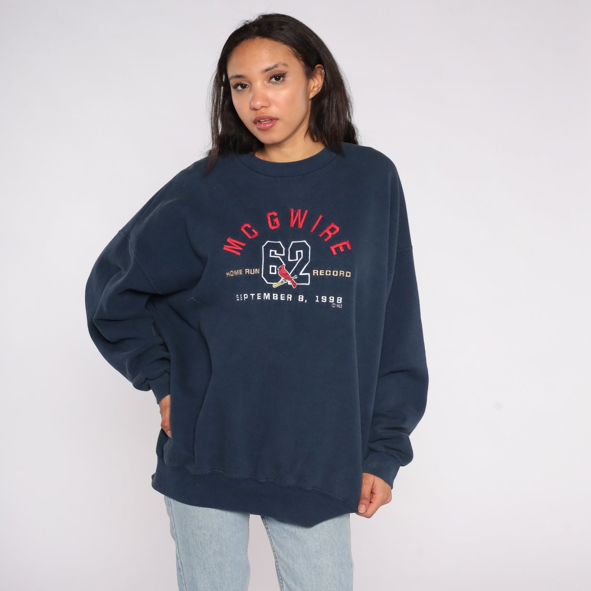 90s Mark McGwire St Louis Cardinals Baseball Sweatshirt Lee XXL