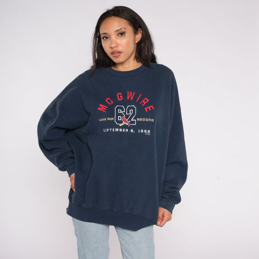 90s Mark McGwire St Louis Cardinals Baseball Sweatshirt Lee XXL