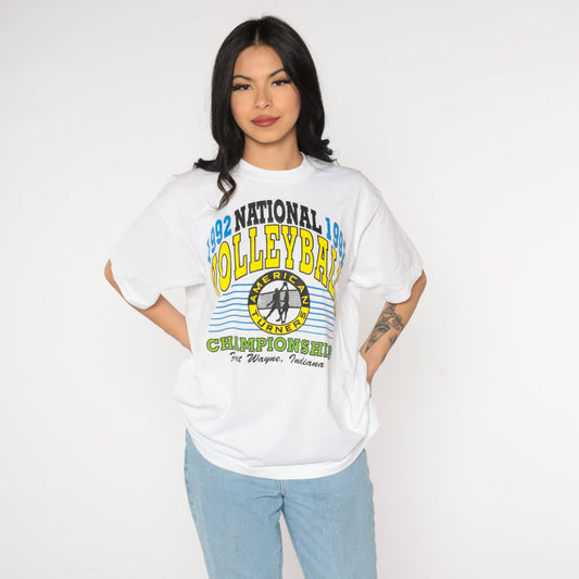 1992 National Volleyball Championships Ft Wayne Graphic Tee Large