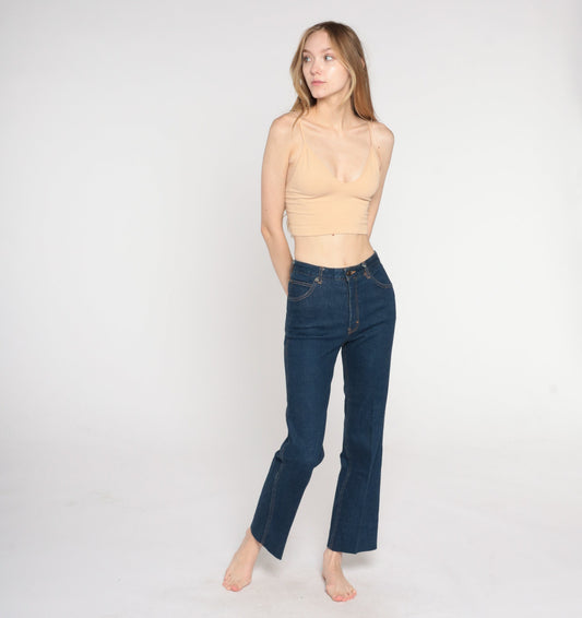 80s Charlotte Ford High Waist Straight Leg Jeans Dark Wash Denim Small 4
