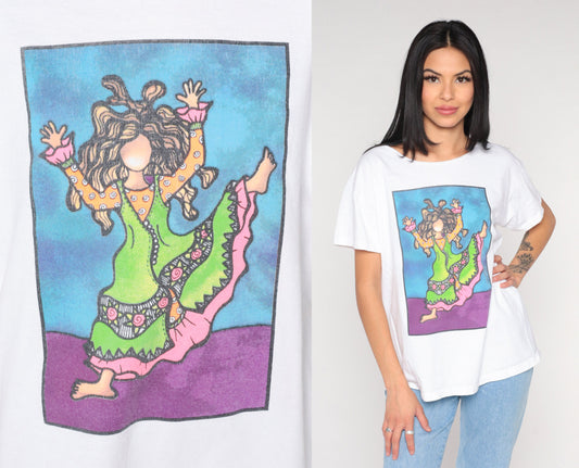 90s Suzy Toronto Graphic T-Shirt She Who Has Great Attitude Cotton Large L