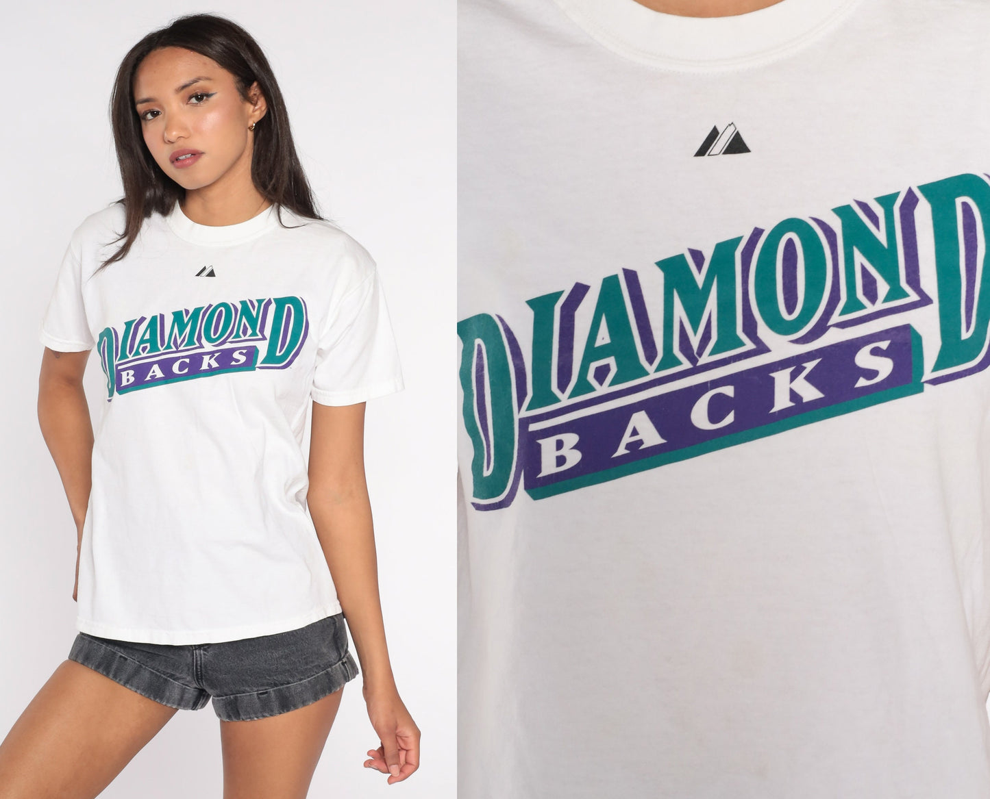 Y2K Arizona Diamondbacks Luis Gonzalez 20 Baseball Graphic Tee White Extra Small