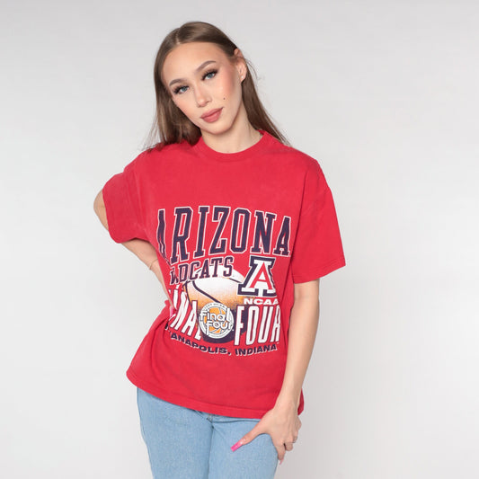 1997 Arizona Wildcats Final Four Championship T-Shirt Vintage 90s NCAA Basketball Medium