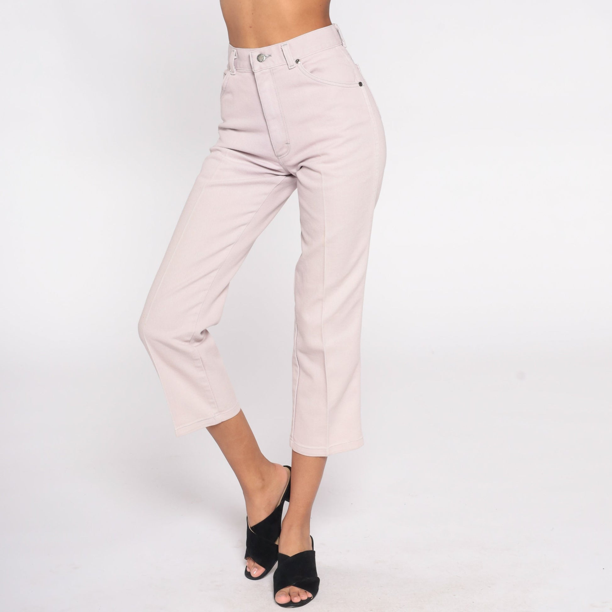 90s Cascade Blues Light Pink High Waist Straight Leg Jeans Small 26