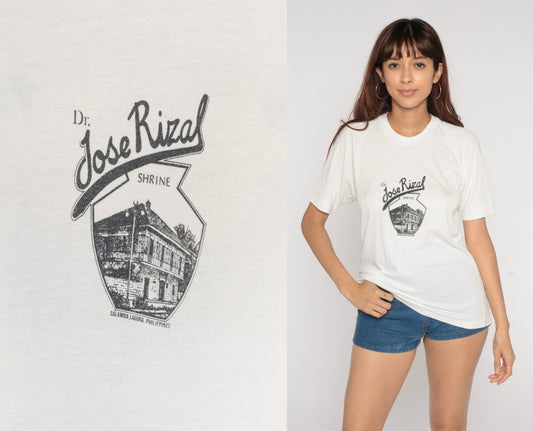 90s Dr. Jose Rizal Shrine Calamba Philippines Graphic Tee Medium