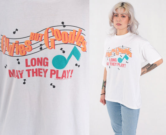 90s Oldies But Goodies Original Sound Record Co Graphic T-Shirt Extra Large
