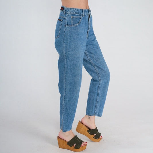 90s New York Jean Co High Waisted Straight Leg Jeans Blue Denim Small