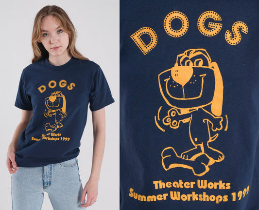 90s Dog's Theaterworks Summer Workshop Graphic Tee Blue XS