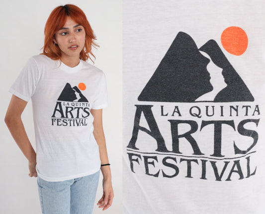 80s La Quinta Art Festival Graphic Tee White Single Stitch Extra Small