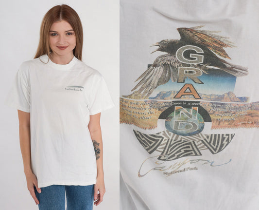 90s Grand Canyon National Park T-Shirt White Graphic Tee Medium M