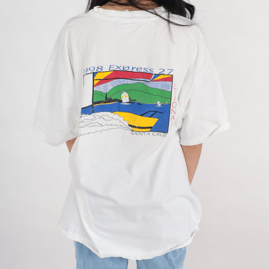 1998 Express Nationals Boat Race T-Shirt Santa Cruz Sailboat Graphic XXL