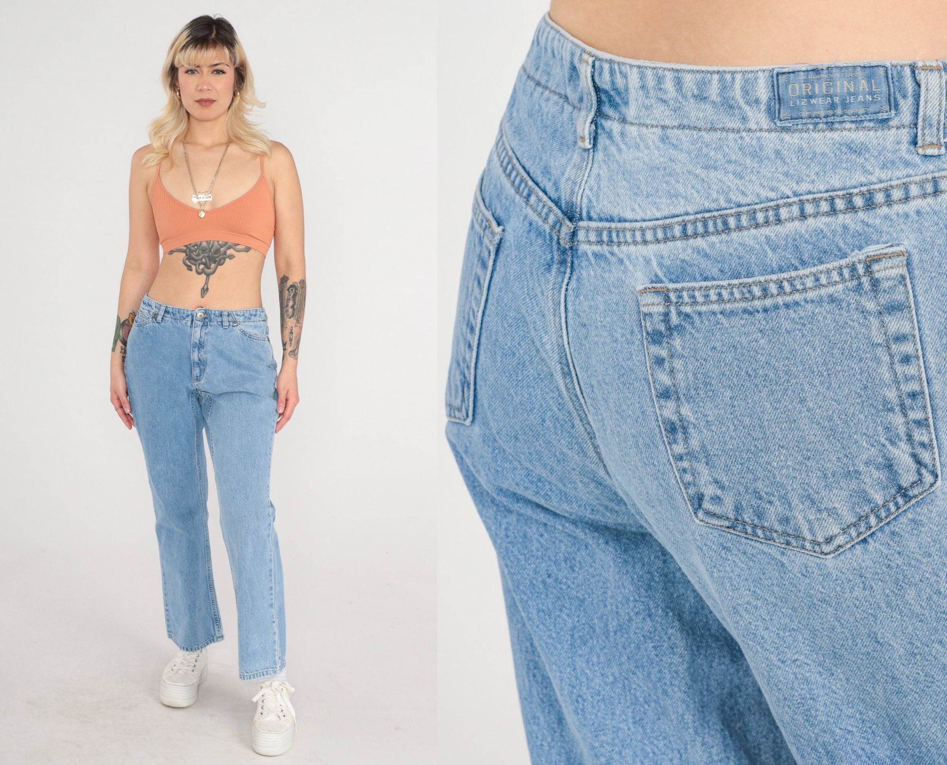 90s Liz Claiborne Bootcut Jeans Blue Mid Rise Denim Medium