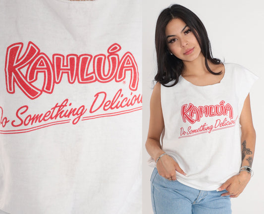 90s Kahlua Graphic Sweatshirt White Crewneck Alcohol Tee Extra Large XL
