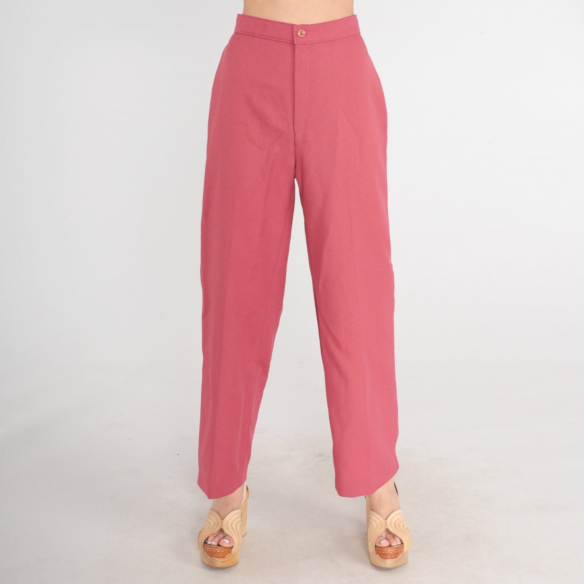 70s Levi's Bend Over High-Waist Tapered Trousers Pink Extra Small XS