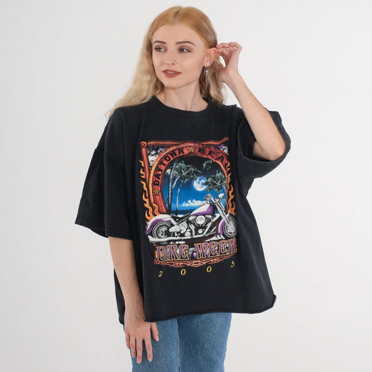 2003 Daytona Beach Bike Week Motorcycle Graphic T-Shirt XXL