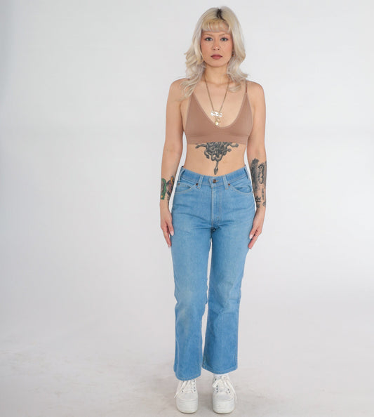 70s Levi's Bootcut Jeans Mid Rise Blue Denim Flared Medium