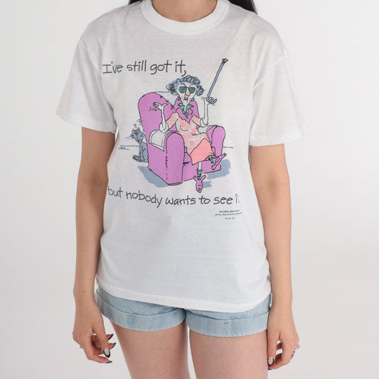 90s Shoebox Greetings Graphic T-Shirt I've Still Got It Humour Tee Small