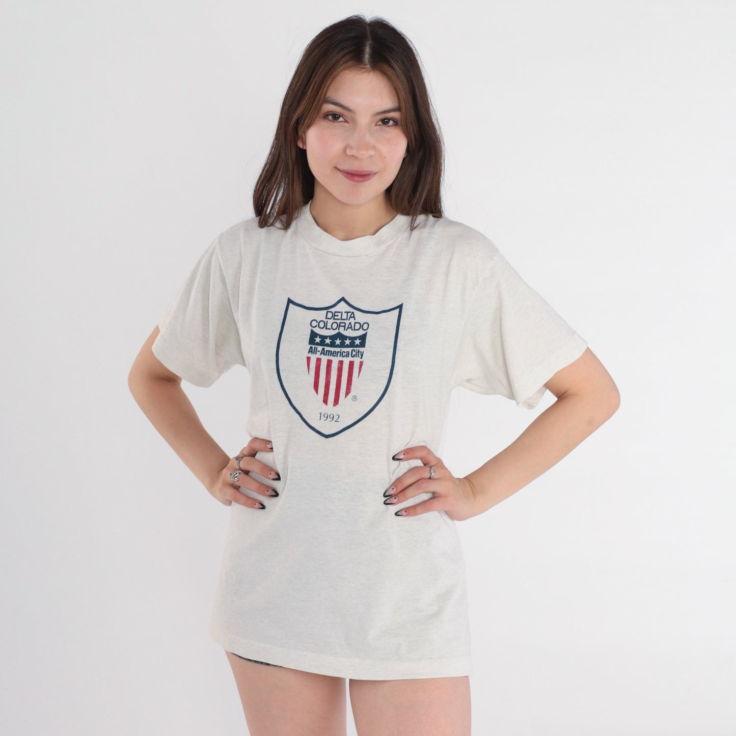 80s Delta Colorado All-America City Graphic T-Shirt Screen Stars Large