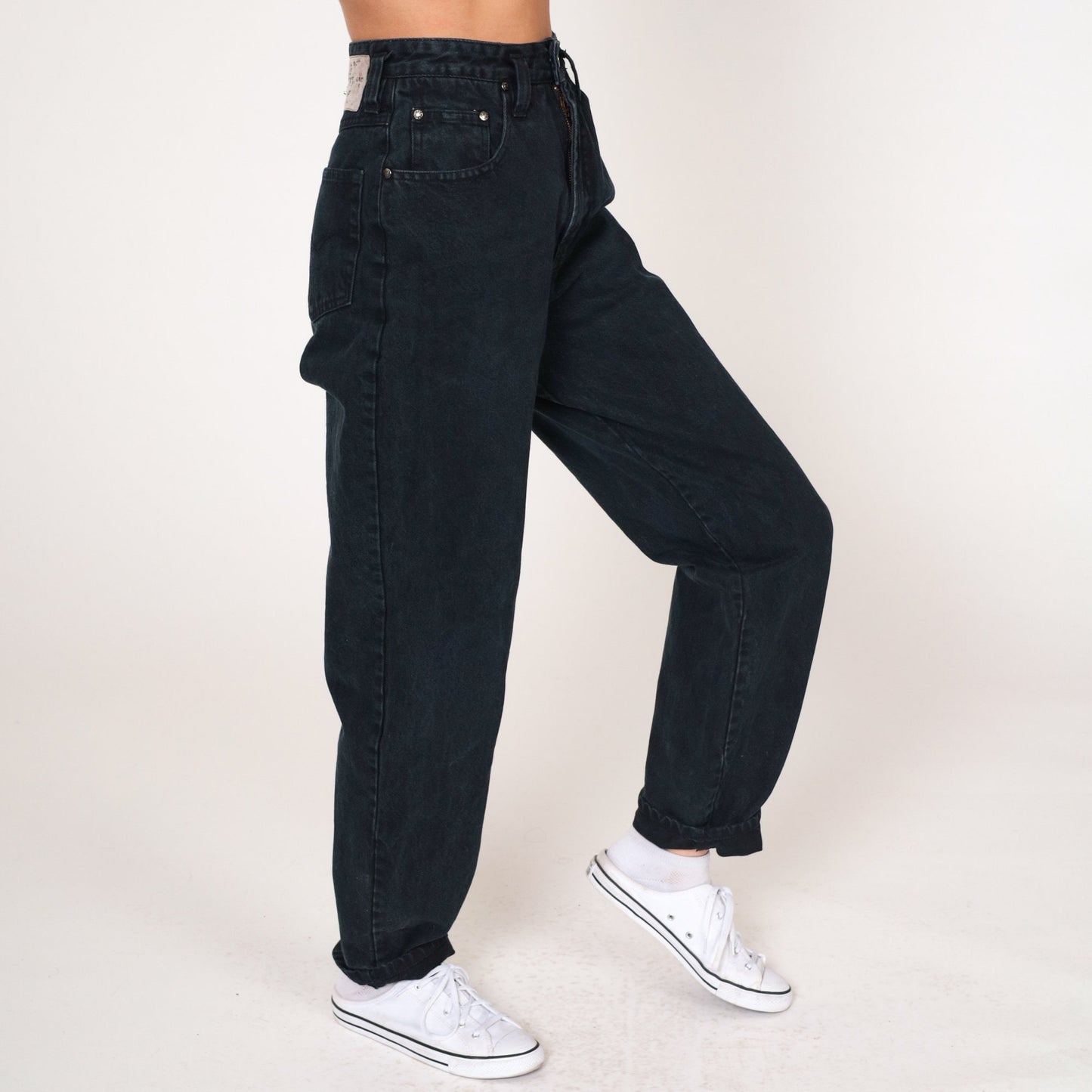 00s Union Bay Black High-Rise Tapered Mom Jeans Small S