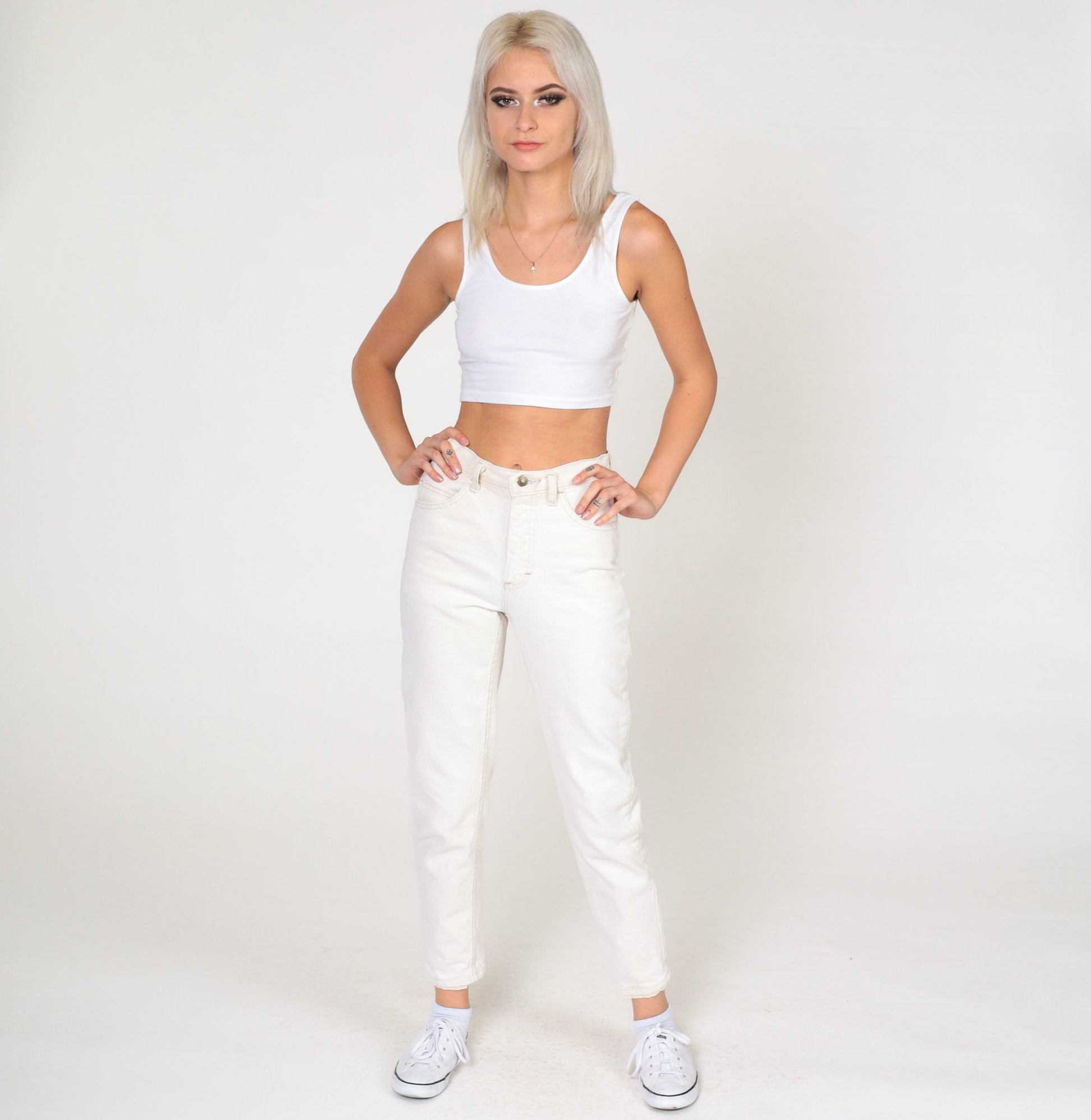 00s The London Jean White Skinny Jeans Mid Rise Cotton Extra Small