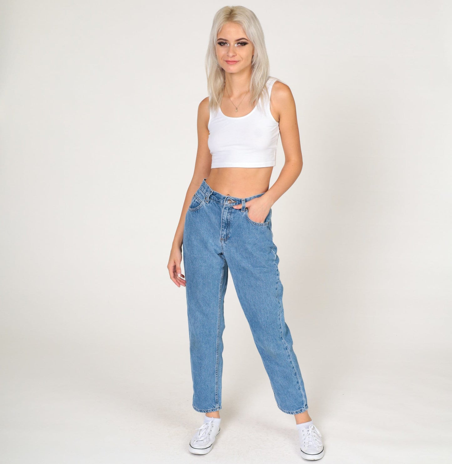90s Liz Claiborne Mom Jeans Blue Denim Tapered Straight Leg Extra Small