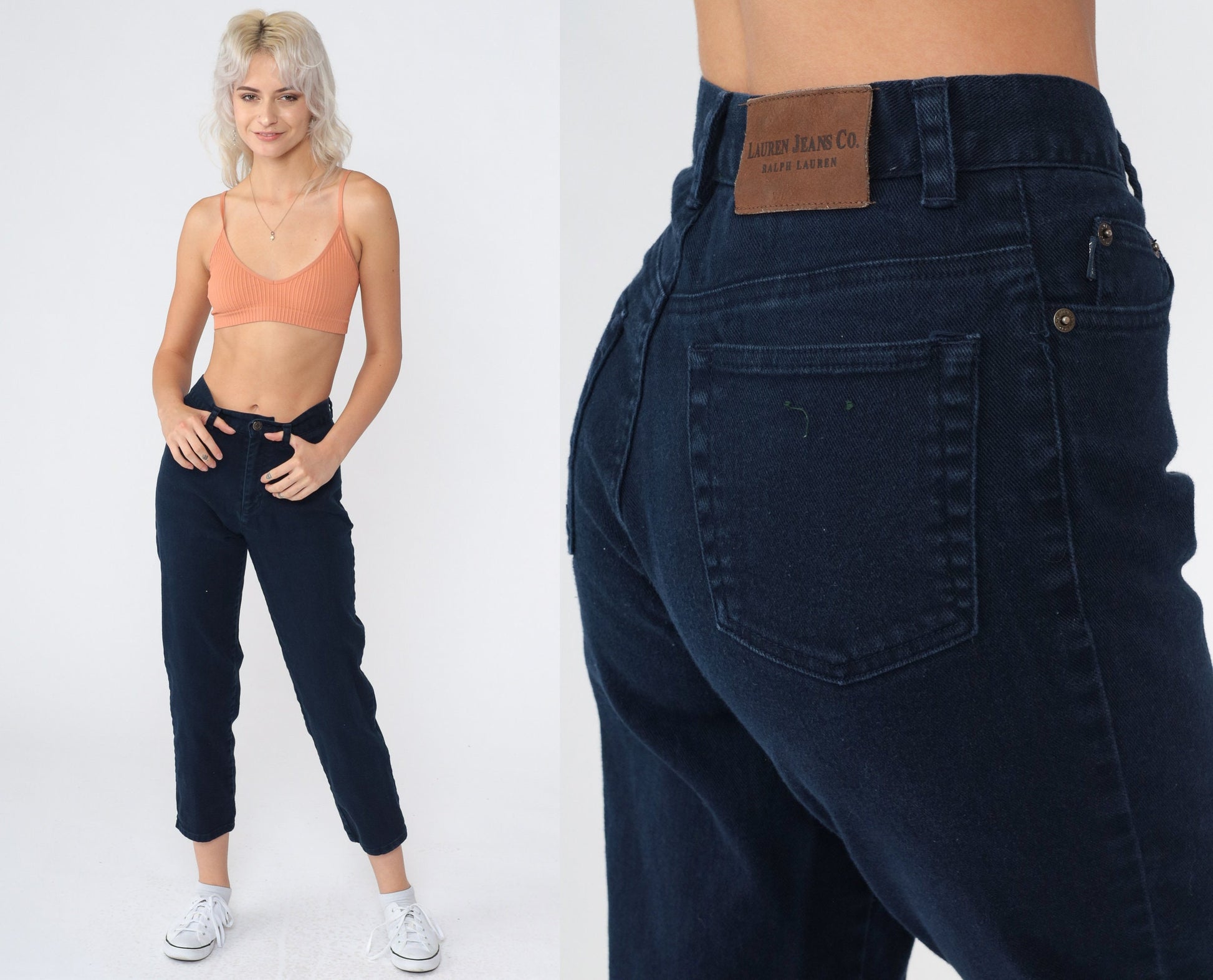Ralph Lauren Y2K Dark Wash High-Rise Ankle Jeans Petite Extra Small