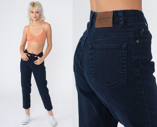 Ralph Lauren Y2K Dark Wash High-Rise Ankle Jeans Petite Extra Small