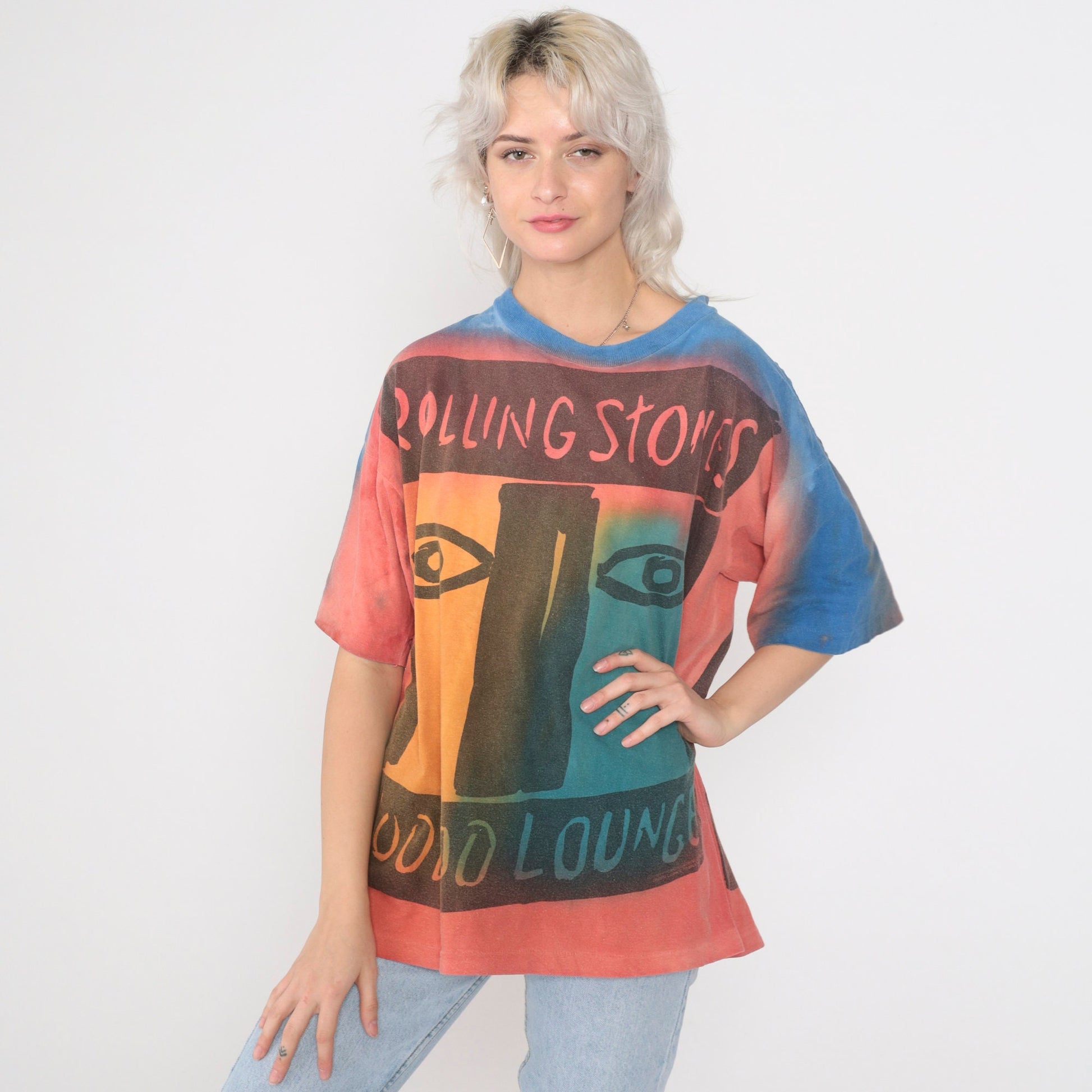1994 Rolling Stones Voodoo Lounge Tour Tie Dye Band Tee Extra Large XL