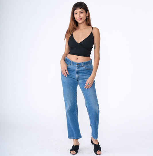 90s Levi's Bootcut Jeans High Rise Faded Blue Denim Men's 33